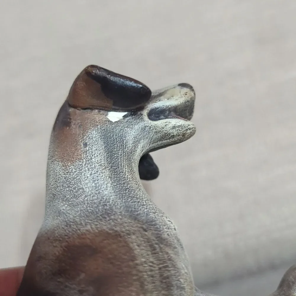 Vintage Porcelain fox‎ hound Dog Figurines Made In Japan